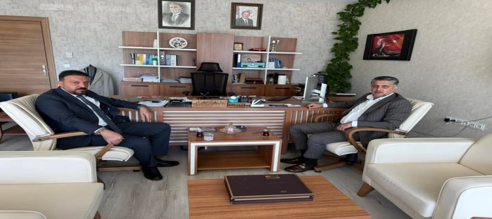 Hazro Belediye Başkanı Fuat Mehmetoğlu’ndan Diyarbakır Milli Emlak Daire Başkanı Cenap Çatal’a Ziyaret
