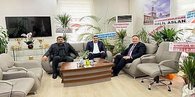 Hazro İlçe Belediye Başkanı Fuat Mehmetoğlu ve AK Parti İlçe Başkanı’ndan Tarım İl Müdürü Adil Alan’a Ziyaret