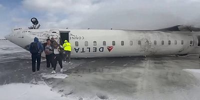 Kanada’ya iniş yapan yolcu uçağı ters döndü: 18 yaralı