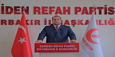 Yeniden Refah Partisi Diyarbakır İl Başkanı Ali Erdem'den İsrail’e Sert Tepki: “Bu Bir İnsanlık Suçudur!”